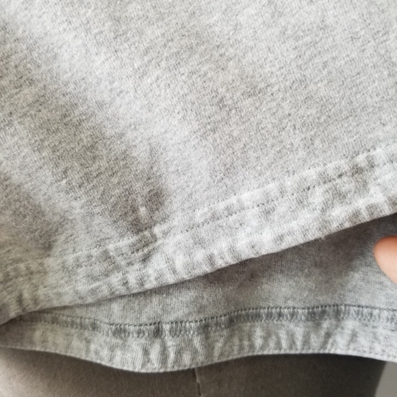 Vintage Nike - Mini Logo Spell Out Hoodie Light Sweatshirt - Blue Tag - L- Gray - Picture 5 of 7